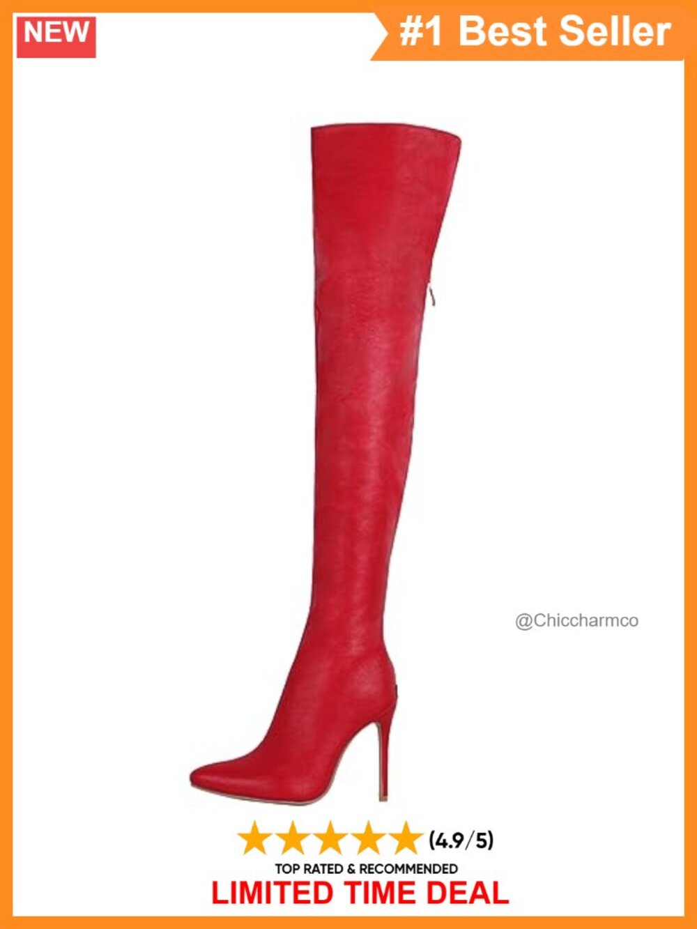 Faux Leather Pointed Toe Over the Knee High Heel Boots